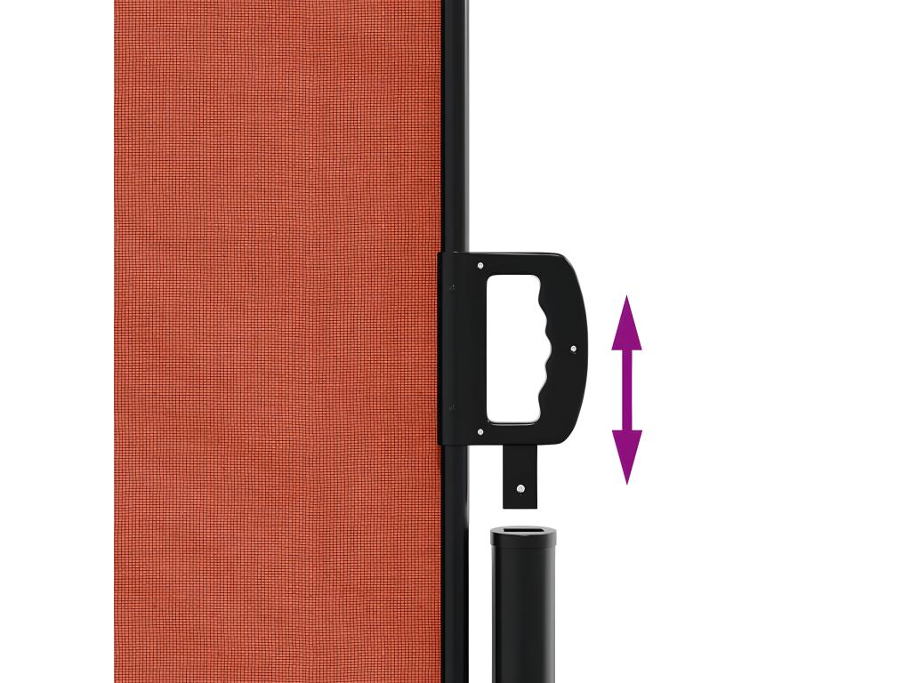 Auvent latéral rétractable terre cuite 120x500 cm ANHB87664