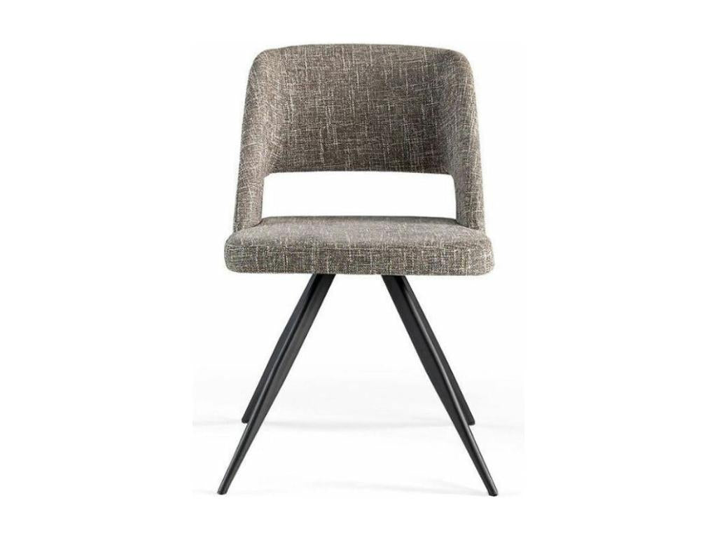 Chaise tissu et pieds acier noir Cosymeub - lot de 2-Couleur Cosymeub 16 KSCL89965