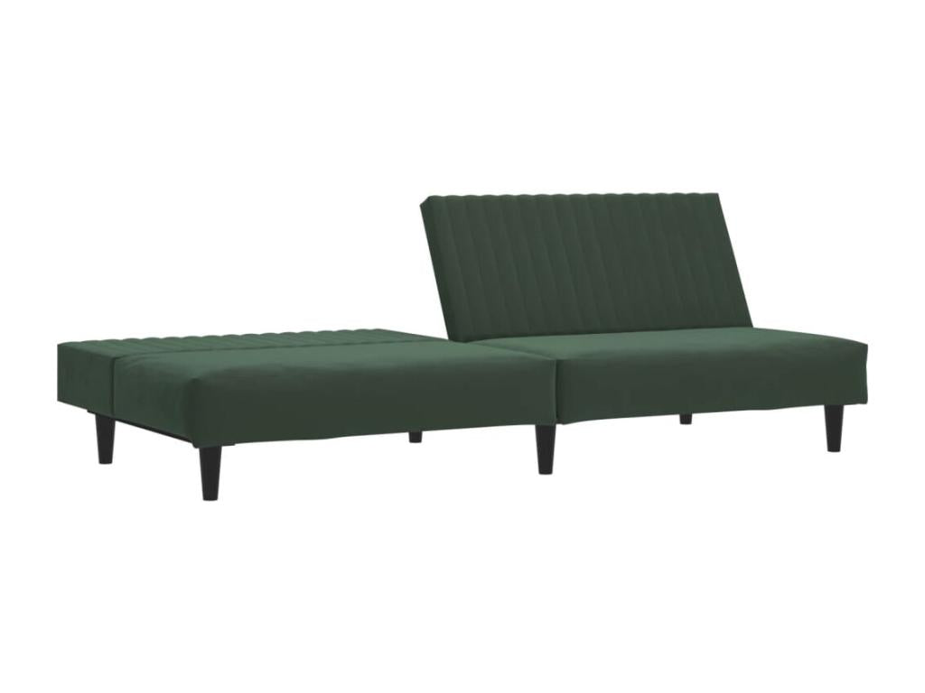 Canapé-lit à 2 places vert foncé velours LEIA94294