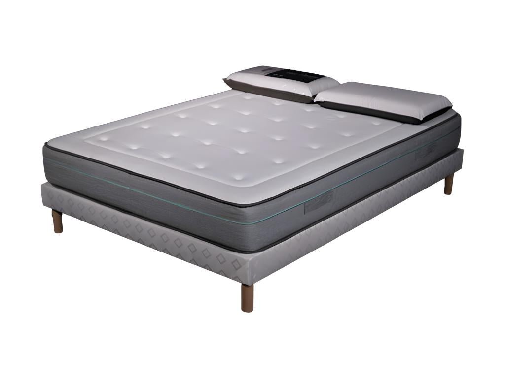 Ensemble Matelas mousse Dream accueil mémoire - 90x190cm et 1 Oreiller 70x40 - Sommier Blanc ORGT45863