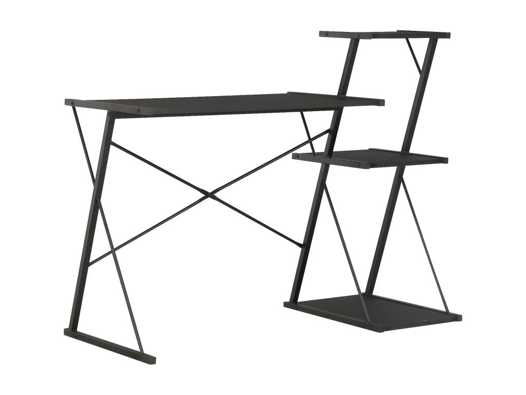 Bureau avec étagère Noir 116x50x93 cm TNFL76470