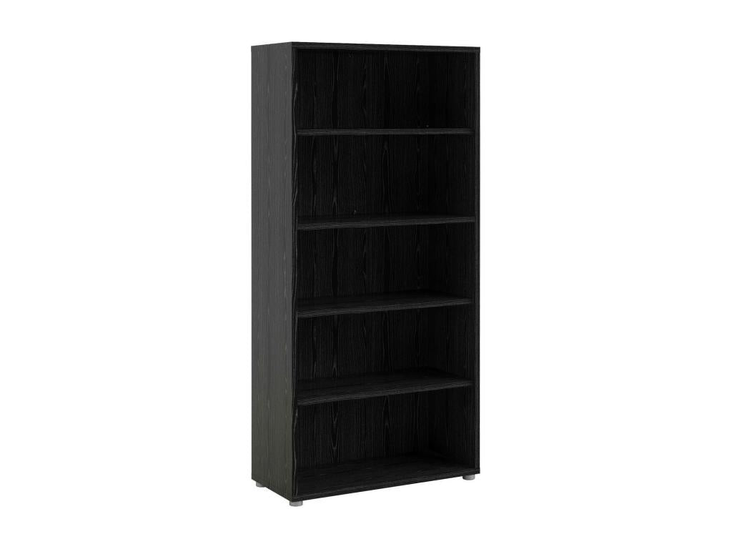Bibliothèque Cosymeub Etagère de bureau Porte-livre mobile Librairie 89x40 h186 cm Noir CUOP49835