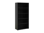 Bibliothèque Cosymeub Etagère de bureau Porte-livre mobile Librairie 89x40 h186 cm Noir CUOP49835
