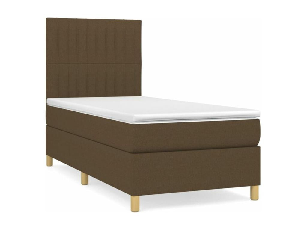 Sommier à Cosymeub de lit avec matelas Marron foncé 90x200 EYXM66654