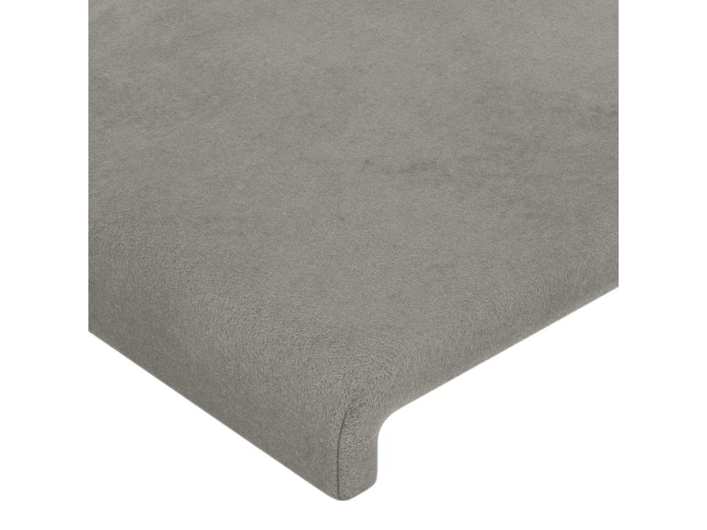 Têtes de lit 2 pcs Gris clair 72x5x78/88 cm Velours AOHO88973