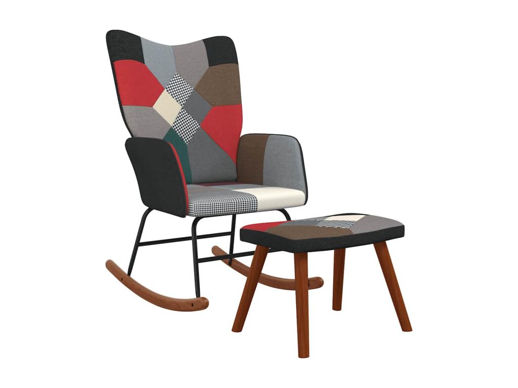 Chaise à bascule avec tabouret Cosymeub Tissu SAXI03131