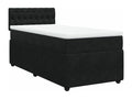 Sommier à Cosymeub de lit avec matelas Noir 100x200 cm Velours OBRC97498